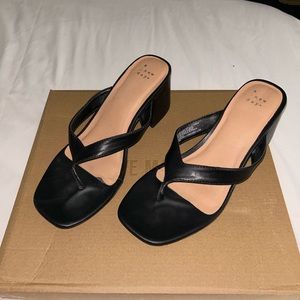 Woman’s black pumps